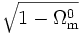 \sqrt{1 - \Omega^0_{\rm{m}}}