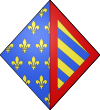 COA french queen Jeanne de Bourgogne ducale.svg