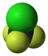 représentation du chlorotrifluorométhane