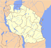 Carte des régions de tanzanie.
