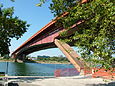 Gazela Bridge, Belgrade look under.jpg