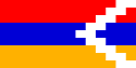 Drapeau de la république auto-proclamée du Haut-Karabagh, adopté le 2 juin 1992