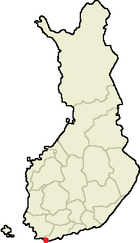 Localisation de Hanko en Finlande