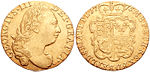 La photo montre le côté face (à la gauche) et le côté face (à la droite) d'une pièce de monnaie en or.