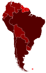 Amérique du Sud      Morts     Infections confirmées     Cas suspects