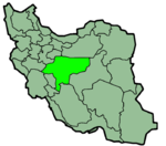 Carte montrant la position de la province d'Ispahan