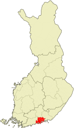 Localisation d'Uusimaa de l'Est