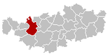 Situation de la commune au sein dela province du Brabant wallon