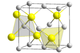 __ Cd2+    __ Te2-Apparence et structure du tellurure de cadmium