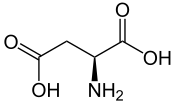 L-Asparaginsäure - L-Aspartic acid.svg