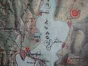reproduction d'une carte ancienne montrant la partie centrale du lac de Zurich
