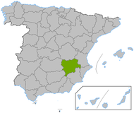 Localisation de la Province d'Albacete en Espagne