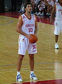 Dejan Bodiroga sous le maillot du Lottomatica Roma.
