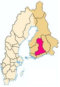 Position du Häme dans le Royaume de Suède au XVIIe siècle.