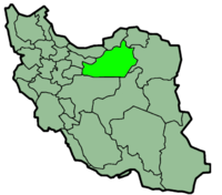 Carte montrant la position de la province de Semnan