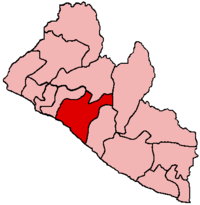 Location of Grand Bassa County in Liberia
