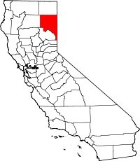 Situation du comté de Lassen dans l'état de Californie