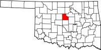 Map of Oklahoma highlighting Logan County.svg