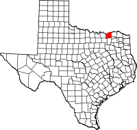Map of Texas highlighting Fannin County.svg
