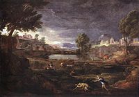 Nicolas Poussin - Stormy Landscape with Pyramus and Thisbe - WGA18334.jpg