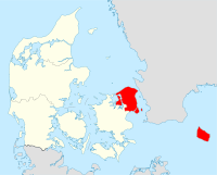 Localisation d'Hovedstaden  au Danemark