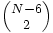 \textstyle{{N-6\choose 2}}