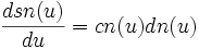  \frac{d sn(u)}{du} = cn(u)dn(u)