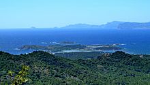 Vue de l'Archipel des Embiez depuis le Cap Sicié