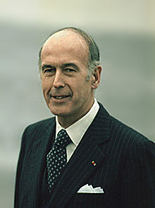 Le président Valéry Giscard d'Estaing le 5 janvier 1978, lors d’une visite de Jimmy Carter en Normandie.