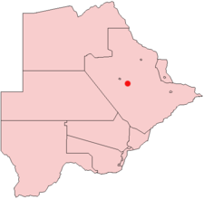 Location of Letlhakane in Botswana