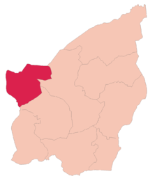 Carte d'Acquaviva (en rouge) à l'intérieur de Saint-Marin
