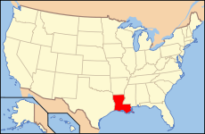 Location de la Louisiane aux États-Unis