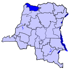 Localisation du district du Nord-Ubangi