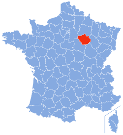 Localisation de l'Aube en France