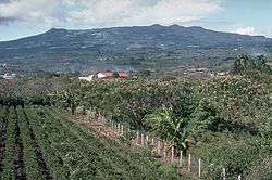 Vue du volcan Barva depuis la Vallée Centrale.