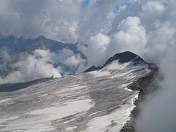 Le glacier du Basòdino depuis le sommet