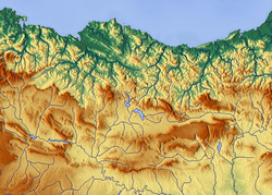 Carte topographique des montagnes basques