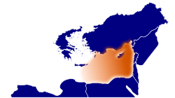 Carte du bassin Levantin.