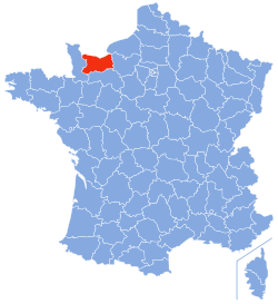 Localisation du Calvados en France