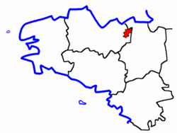 Localisation du Canton de Dinan-Ouest