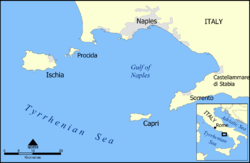 Carte de la Baie de Naples