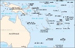 Carte de la Mer de Corail