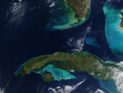 Vue satellite du détroit de Floride.