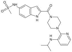 Structure chimique de la Delavirdine