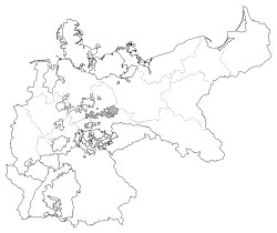 Localisation du duché d'Anhalt au sein de l'Empire allemand