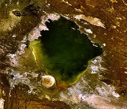 Image satellite du lac Abbe.