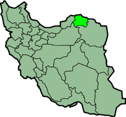 Carte montrant la position de Khorasan-e-shomali