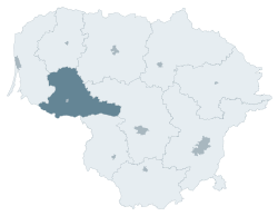 Localisation de l'apskritis de Tauragė