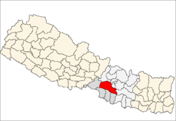 Localisation du district de Makwanpur
