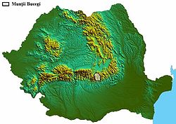 Carte de localisation des monts Bucegi en Roumanie
